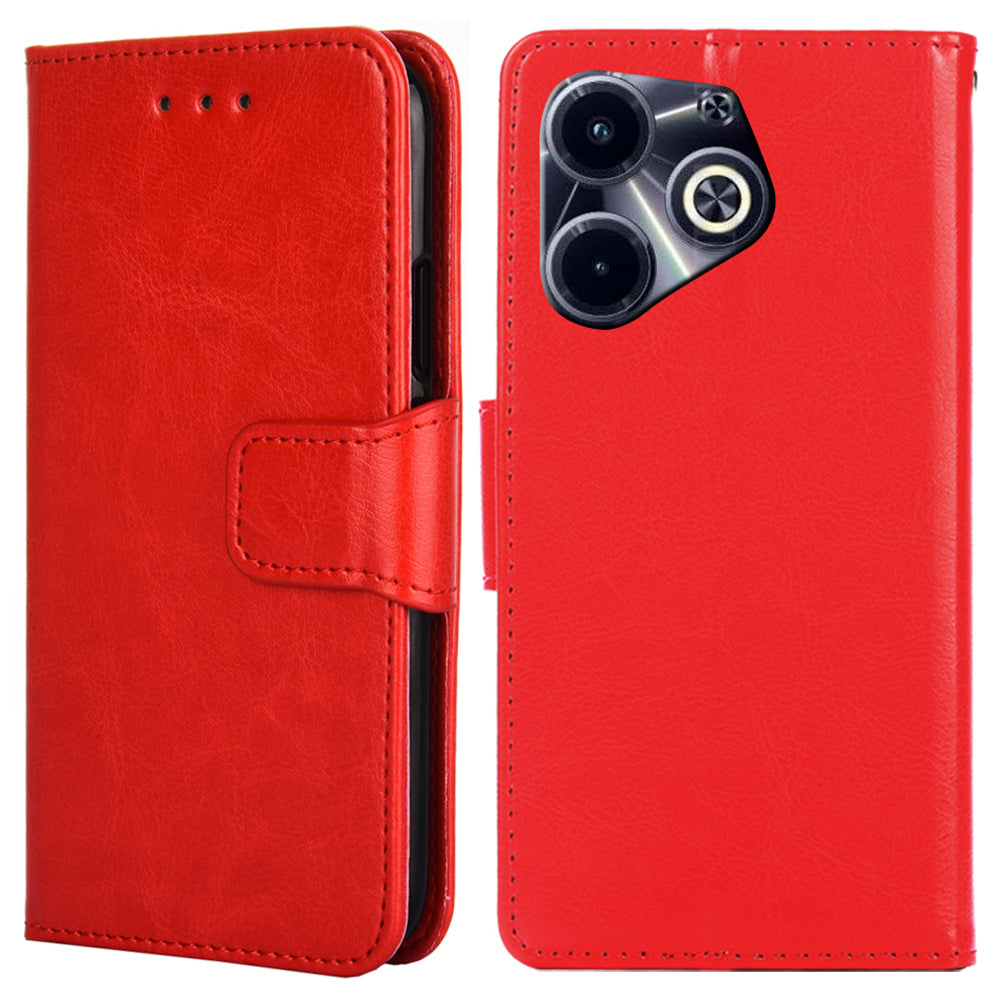 For Transsion Infinix Hot 40i Wallet Phone Case Leather Folio Flip Cover