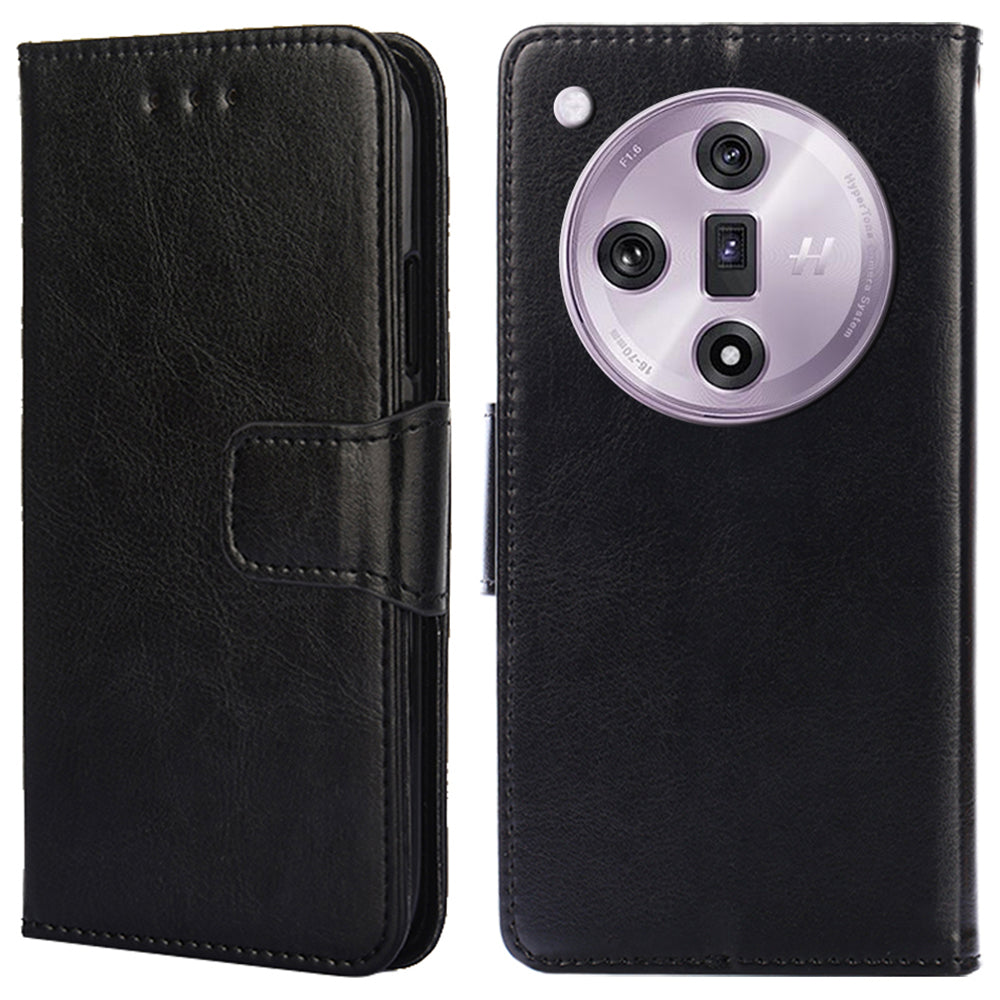 For Oppo Find X7 5G Magnetic Case PU Leather Flip Stand Phone Cover