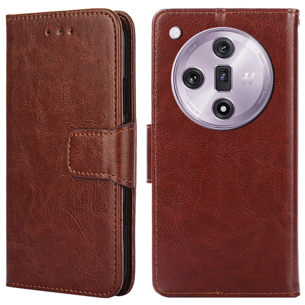 For Oppo Find X7 5G Magnetic Case PU Leather Flip Stand Phone Cover