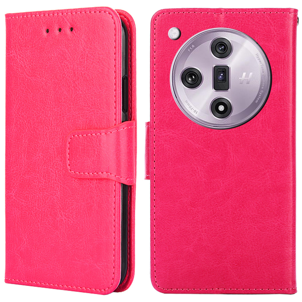 For Oppo Find X7 5G Magnetic Case PU Leather Flip Stand Phone Cover