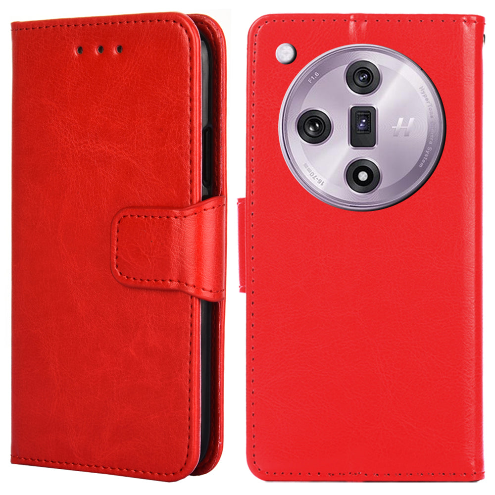 For Oppo Find X7 5G Magnetic Case PU Leather Flip Stand Phone Cover