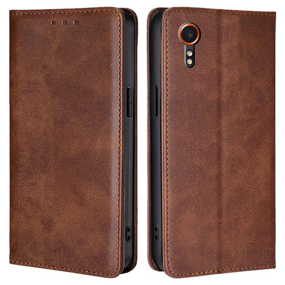 For Samsung Galaxy Xcover7 Case Stand Wallet Leather Phone Cover with Magnetic Closure