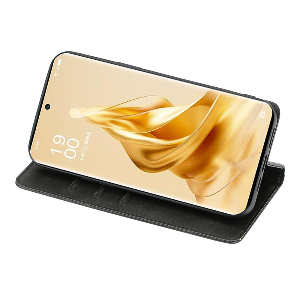 For Oppo Find X7 5G Wallet Case Magnetic Closure Leather Flip Phone Cover