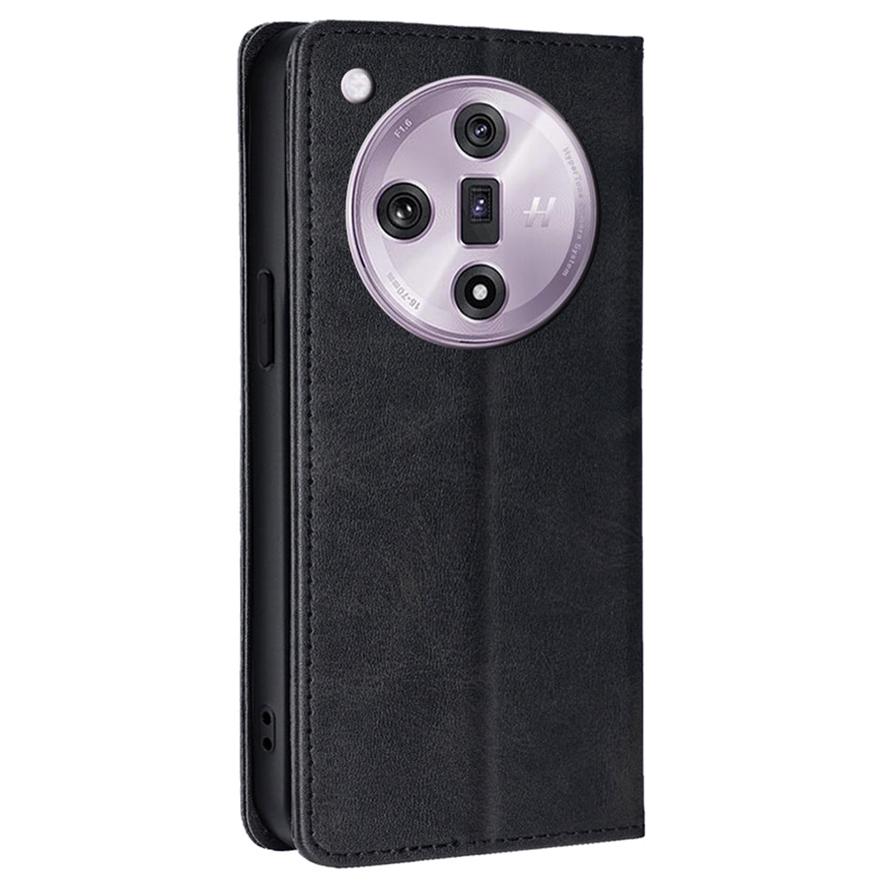 For Oppo Find X7 5G Wallet Case Magnetic Closure Leather Flip Phone Cover