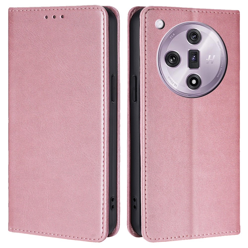 For Oppo Find X7 5G Wallet Case Magnetic Closure Leather Flip Phone Cover