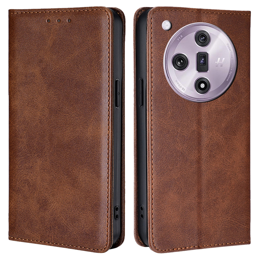 For Oppo Find X7 5G Wallet Case Magnetic Closure Leather Flip Phone Cover