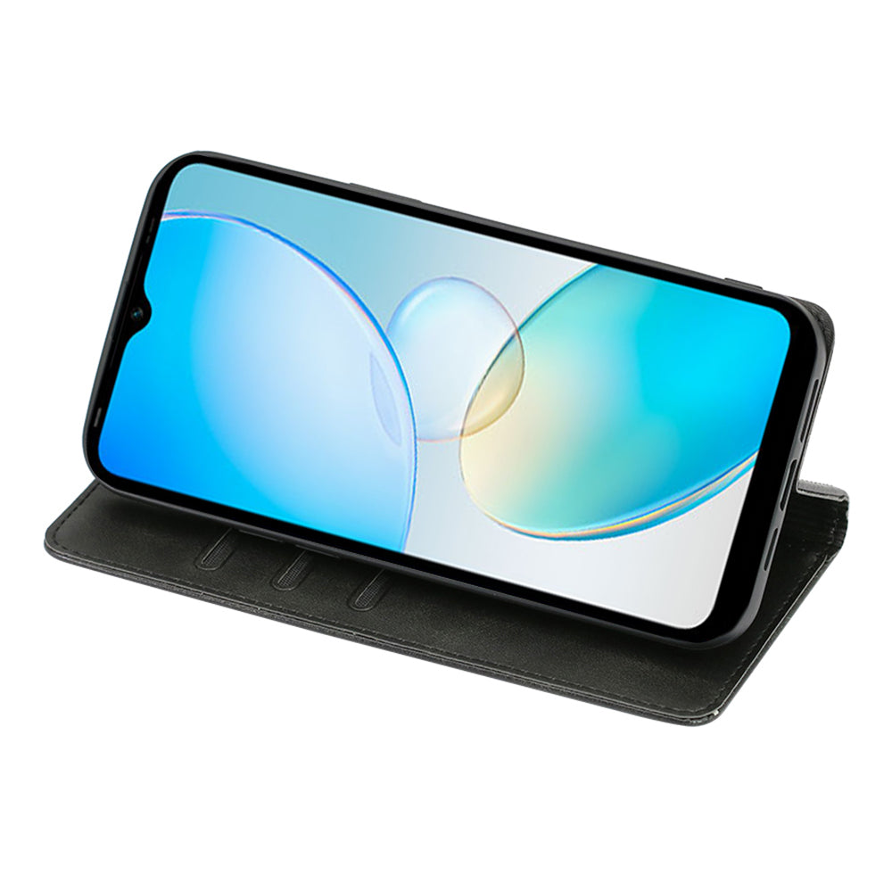 For Transsion Infinix Hot 40i Case Calf Texture Drop-resistant Phone Wallet Cover