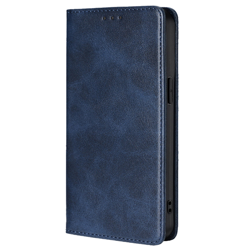 For Motorola Moto G Play (2024) 4G Case PU Leather Phone Cover Calf Texture Wallet