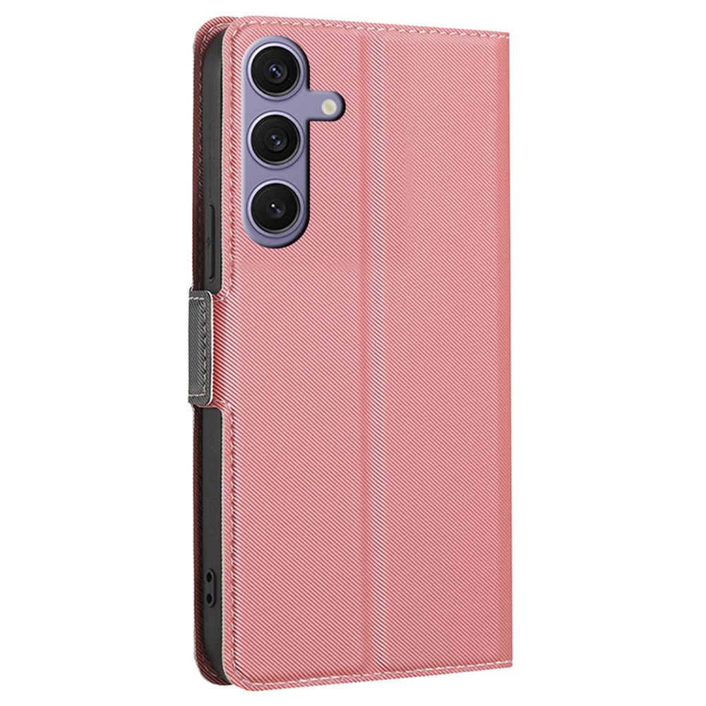 For Samsung Galaxy S24 Case Magnetic Clasp PU Leather Folio Phone Cover with Card Slots