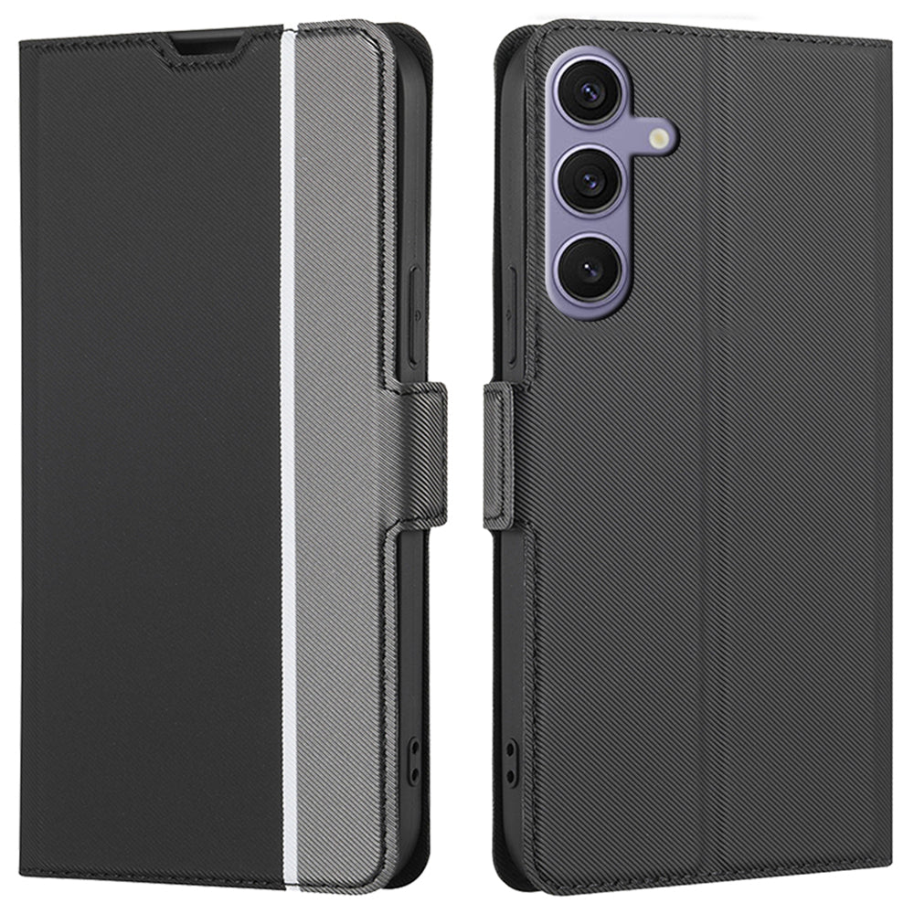 For Samsung Galaxy S24 Case Magnetic Clasp PU Leather Folio Phone Cover with Card Slots