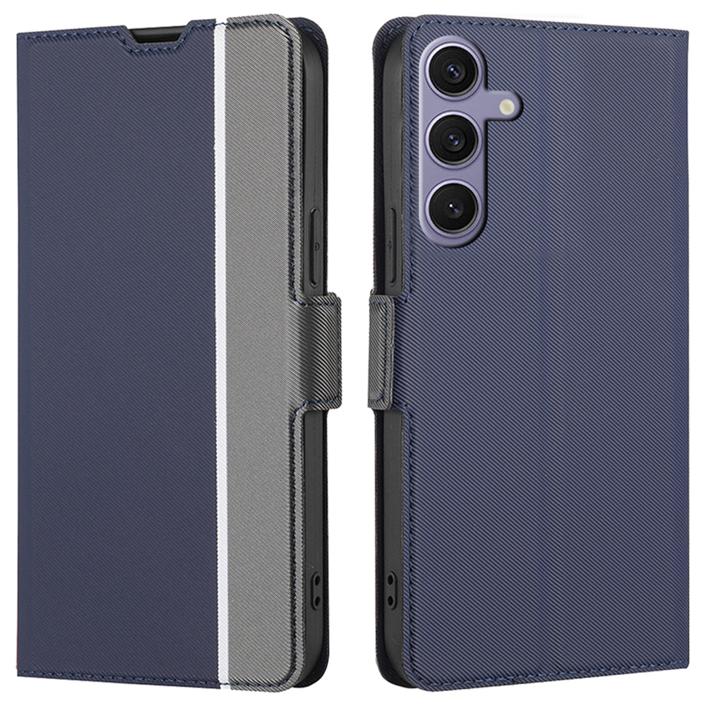 For Samsung Galaxy S24 Case Magnetic Clasp PU Leather Folio Phone Cover with Card Slots
