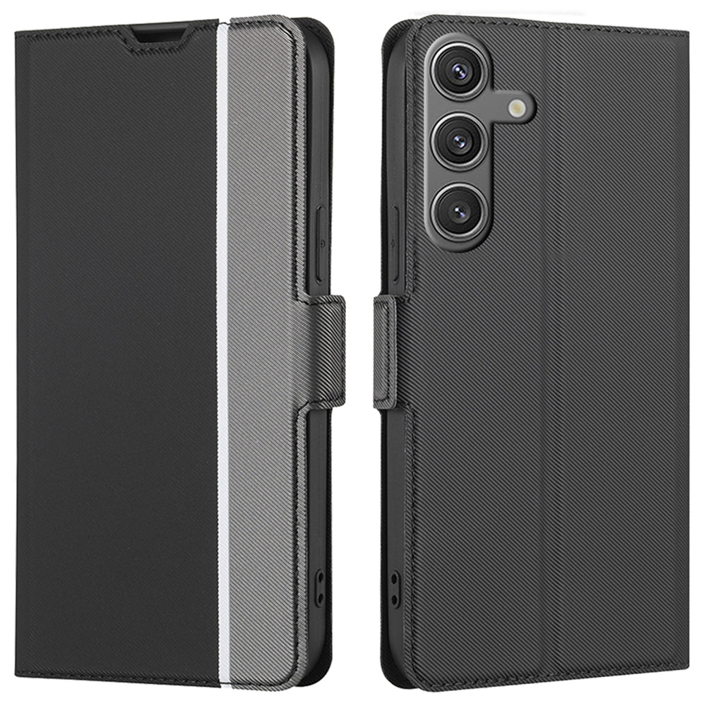 For Samsung Galaxy S24 Case Card Slots Phone Leather Cover with Dual Magnetic Clasp