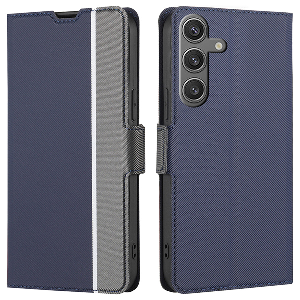 For Samsung Galaxy S24 Case Card Slots Phone Leather Cover with Dual Magnetic Clasp