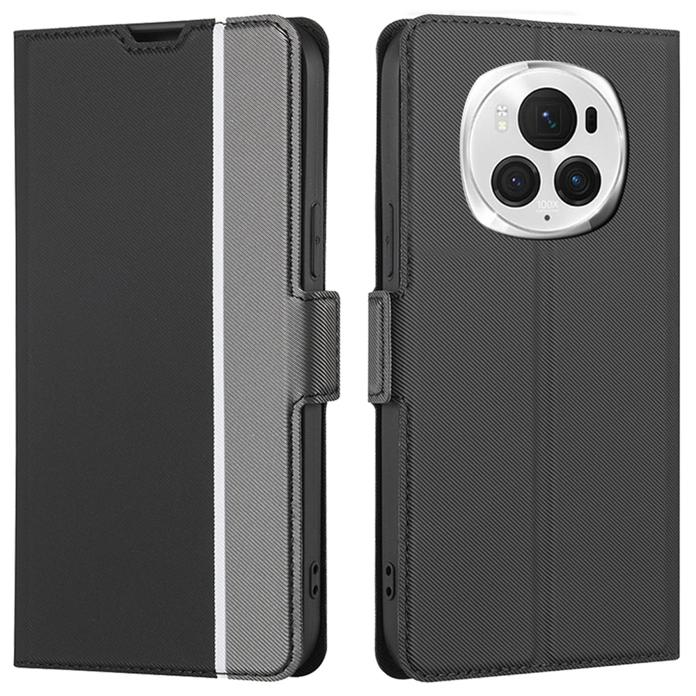 For Honor Magic6 Pro 5G Case Card Slots Phone Leather Cover with Dual Magnetic Clasp