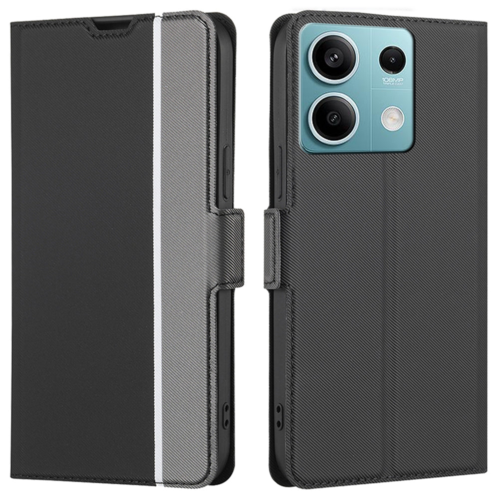 For Xiaomi Redmi Note 13 4G Case Dual Magnetic Clasp Phone Leather Cover with Card Slots