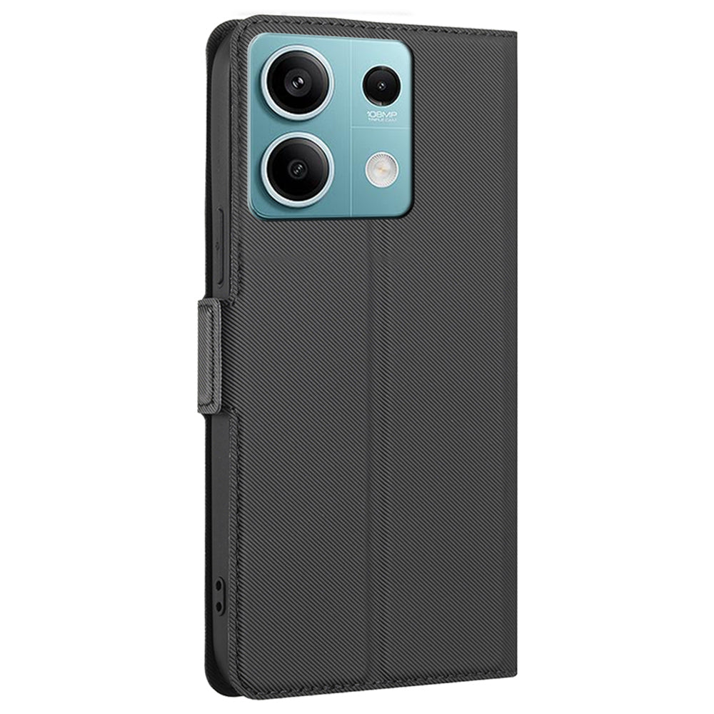 For Xiaomi Redmi Note 13 4G Case Dual Magnetic Clasp Phone Leather Cover with Card Slots