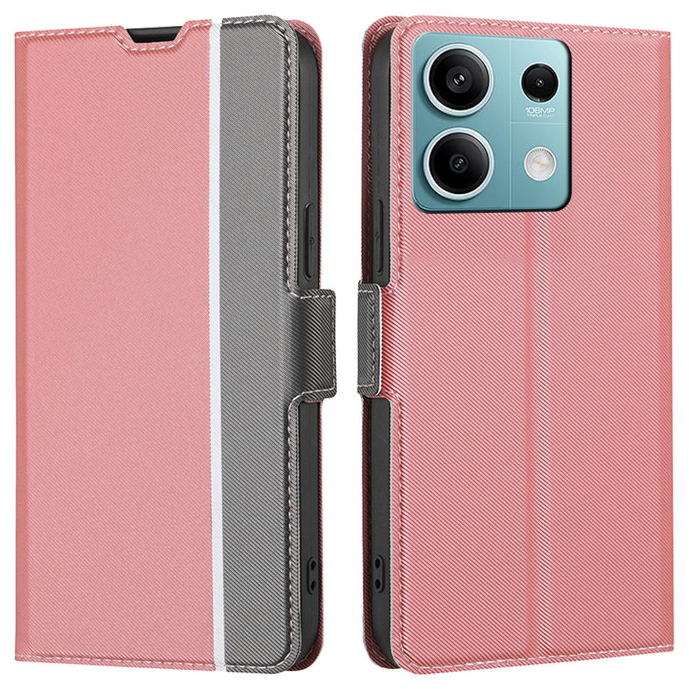 For Xiaomi Redmi Note 13 4G Case Dual Magnetic Clasp Phone Leather Cover with Card Slots