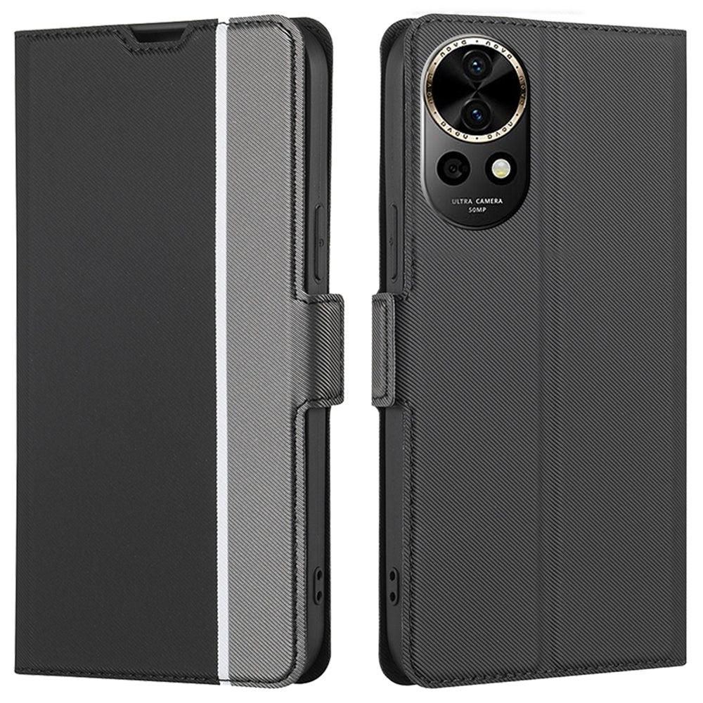 For Huawei nova 12 5G Case Card Holder Stand Side Magnetic Clasp PU Leather Phone Cover