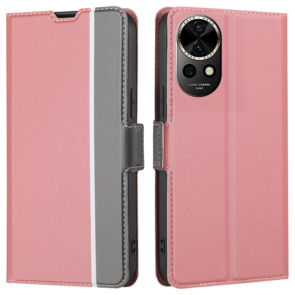 For Huawei nova 12 5G Case Card Holder Stand Side Magnetic Clasp PU Leather Phone Cover