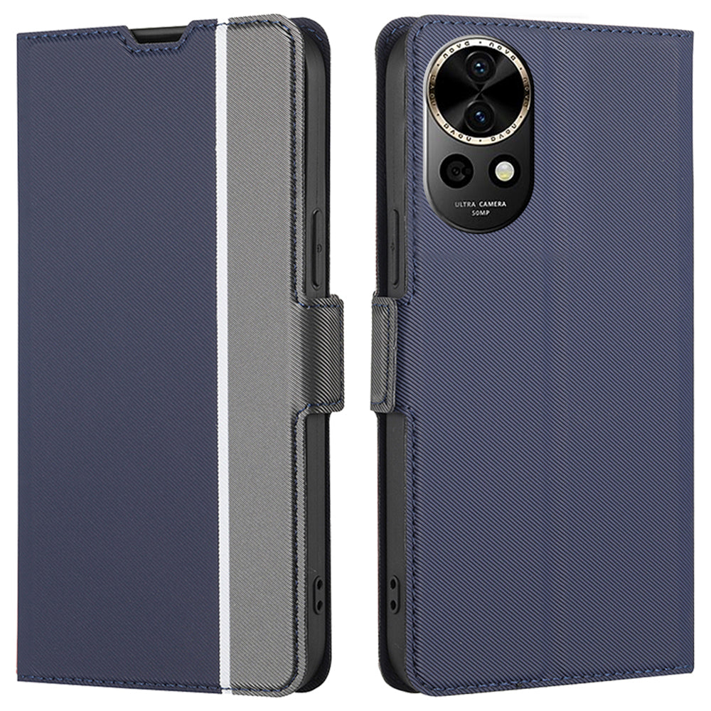 For Huawei nova 12 5G Case Card Holder Stand Side Magnetic Clasp PU Leather Phone Cover