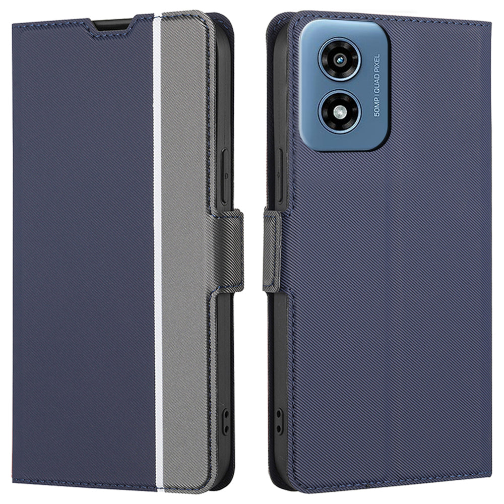 For Motorola Motorola Moto G Play (2024) 4G Case Card Slots Leather Phone Cover Magnetic Clasp