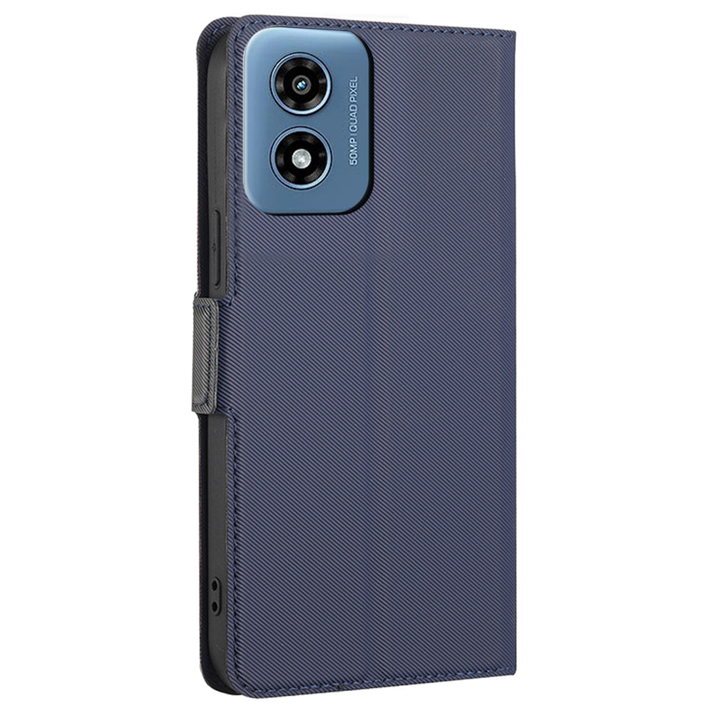 For Motorola Motorola Moto G Play (2024) 4G Case Card Slots Leather Phone Cover Magnetic Clasp