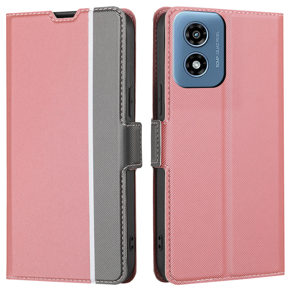 For Motorola Motorola Moto G Play (2024) 4G Case Card Slots Leather Phone Cover Magnetic Clasp
