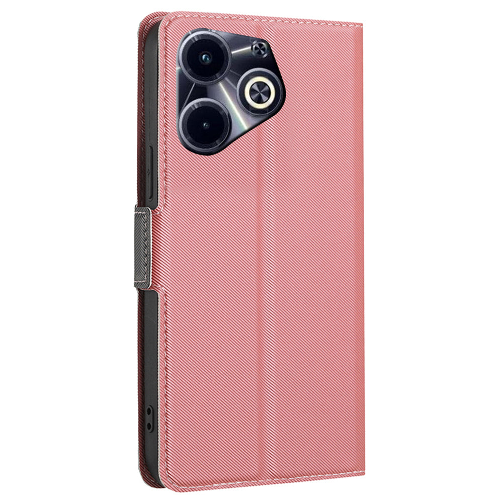 For Transsion Infinix Hot 40i Card Slots Case Leather Phone Cover with Dual Magnetic Clasp