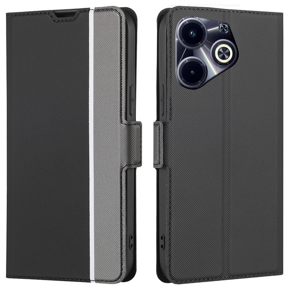 For Transsion Infinix Hot 40i Card Slots Case Leather Phone Cover with Dual Magnetic Clasp