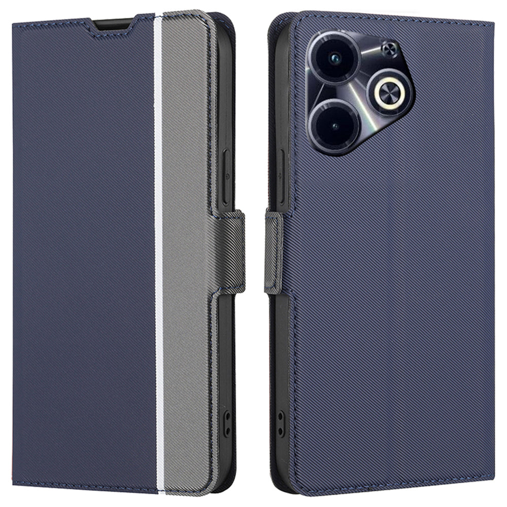 For Transsion Infinix Hot 40i Card Slots Case Leather Phone Cover with Dual Magnetic Clasp