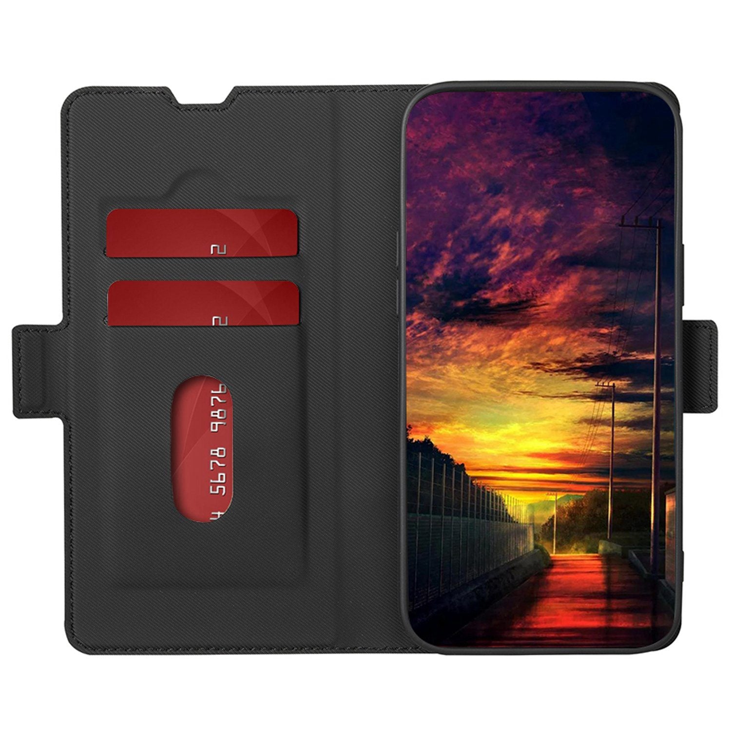 For Oppo Find X7 5G Case Anti-scratch Leather Twill Texture Card Slots Phone Cover