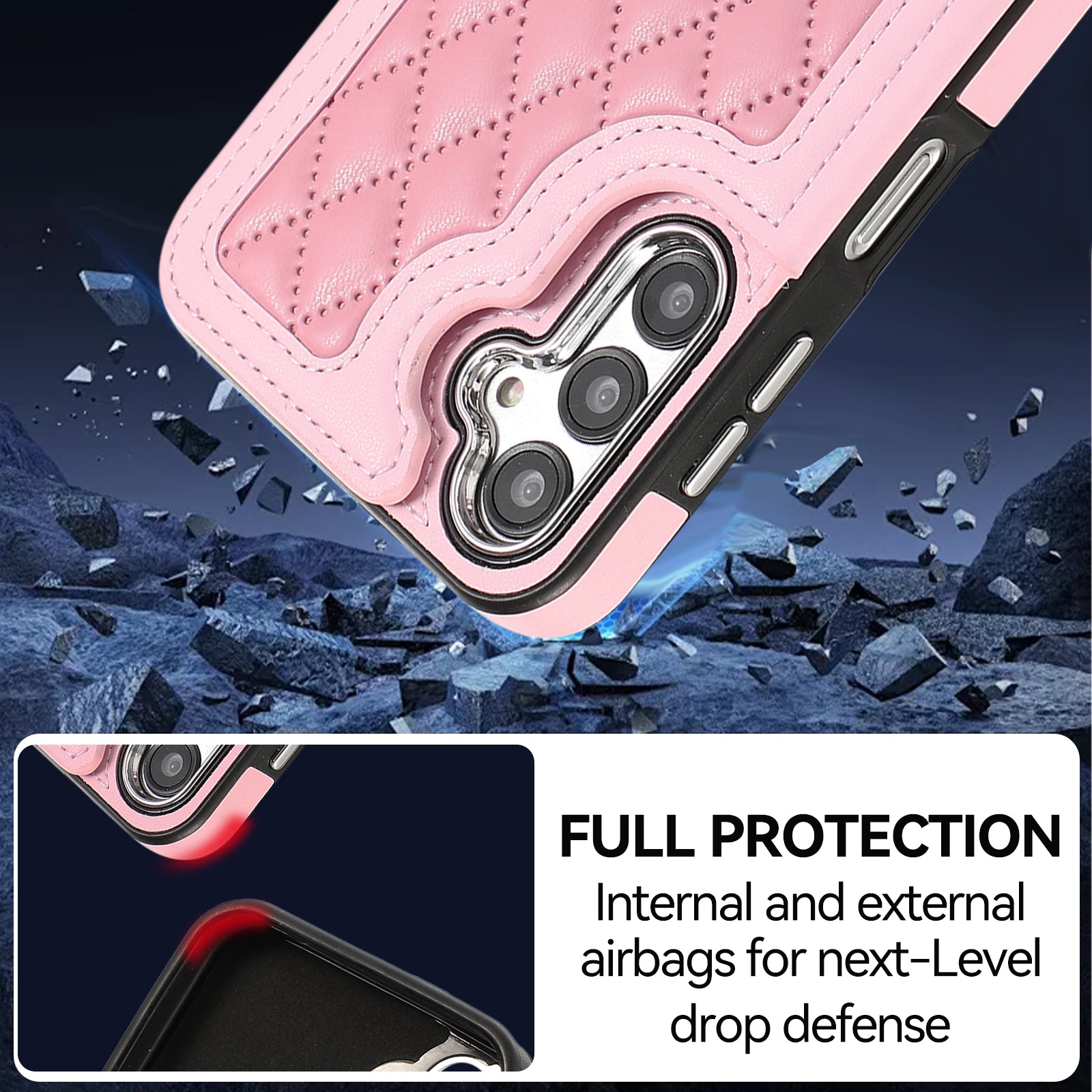 For Samsung Galaxy A14 4G / 5G Case Shockproof Phone Shell with Strap Ring Kickstand Cover