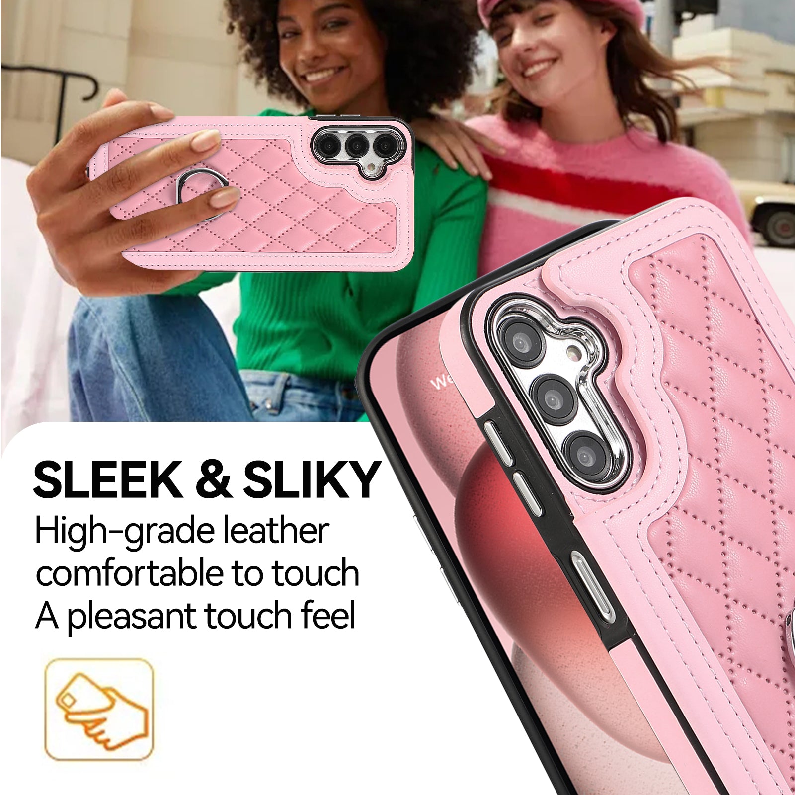For Samsung Galaxy A14 4G / 5G Case Shockproof Phone Shell with Strap Ring Kickstand Cover