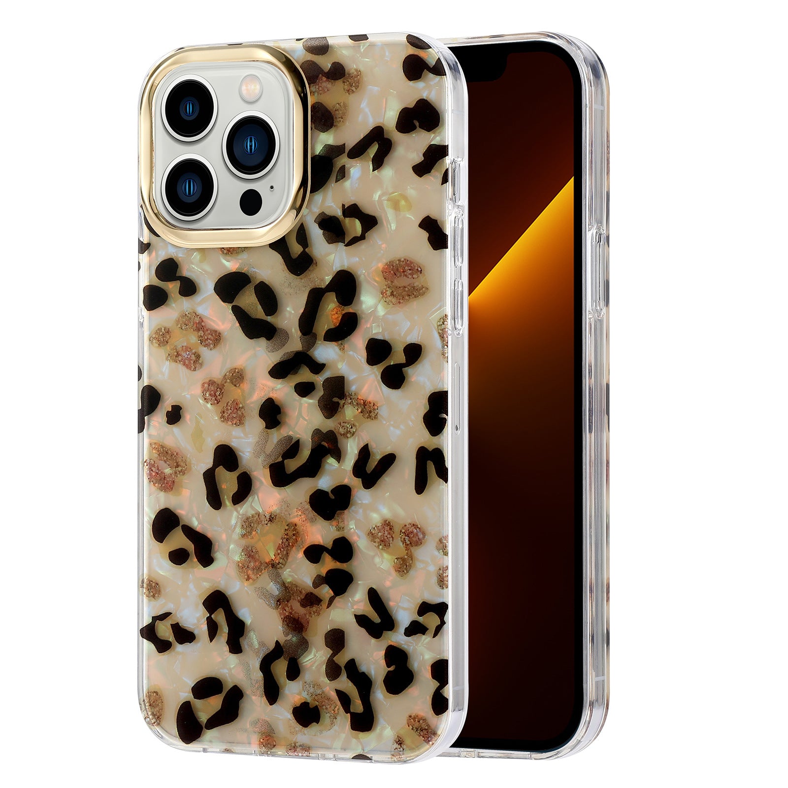 For iPhone 13 Pro Max Case Shockproof PC+TPU IMD Pattern Phone Cover