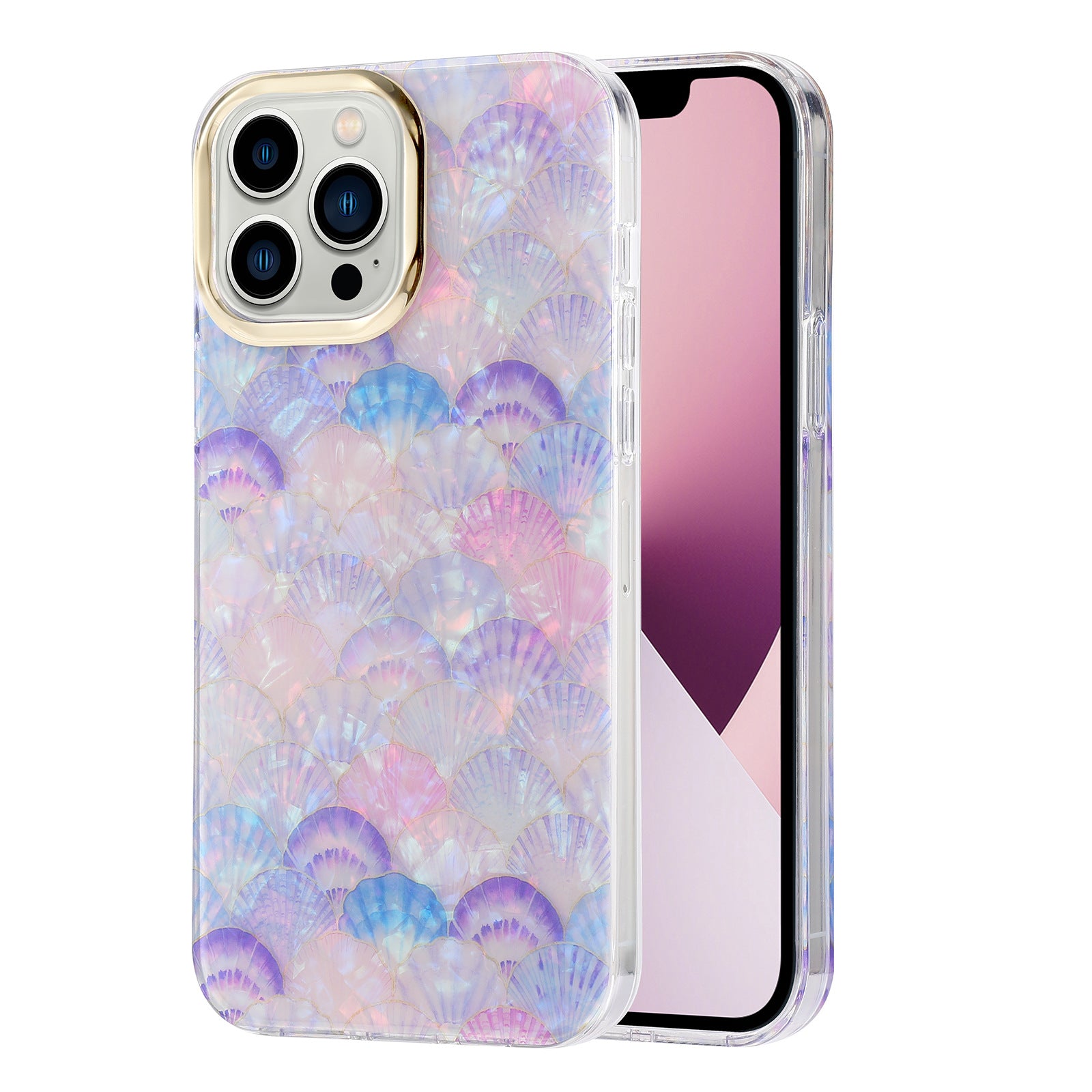For iPhone 13 Pro Max Case Shockproof PC+TPU IMD Pattern Phone Cover