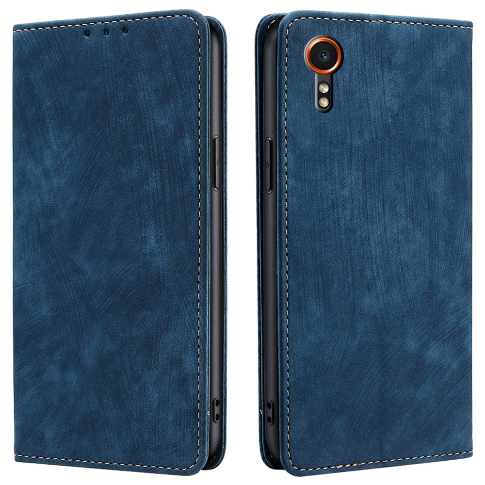 For Samsung Galaxy Xcover7 Case RFID Blocking Wallet PU Leather Stand Phone Cover