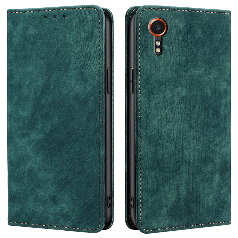For Samsung Galaxy Xcover7 Case RFID Blocking Wallet PU Leather Stand Phone Cover