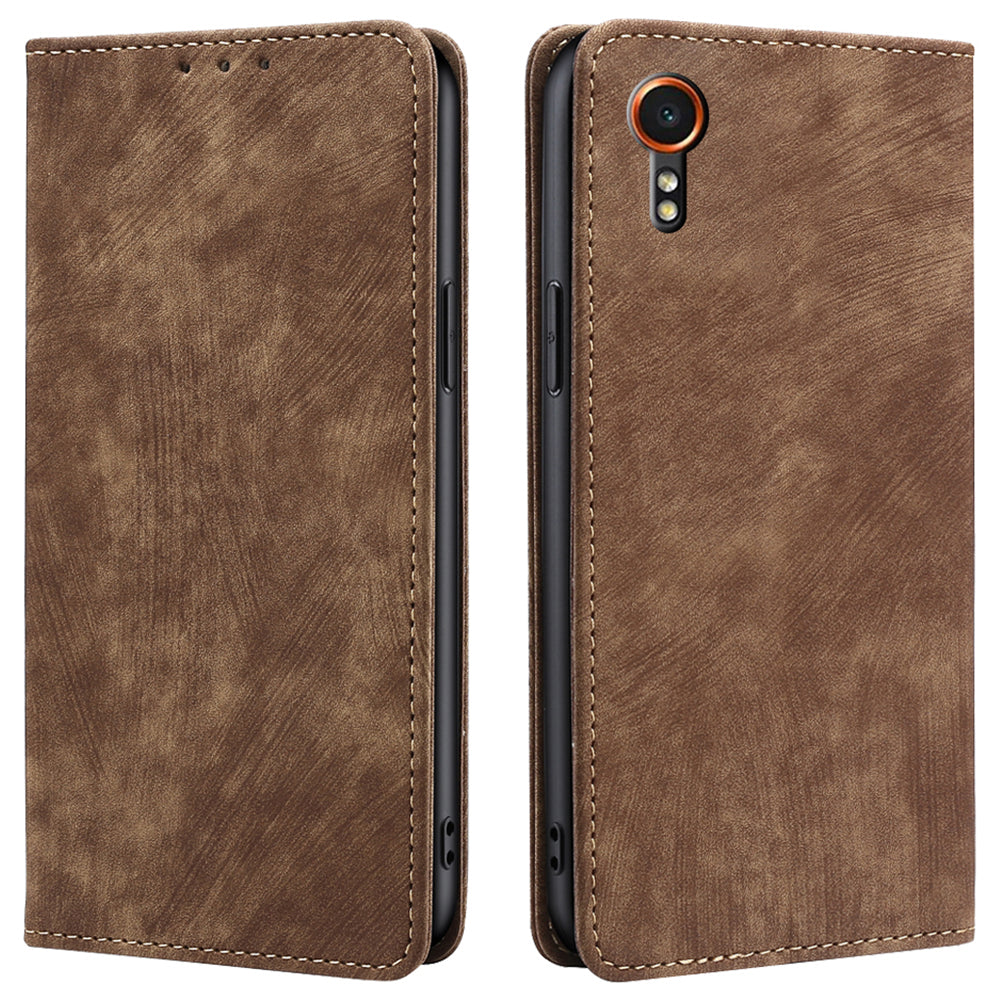 For Samsung Galaxy Xcover7 Case RFID Blocking Wallet PU Leather Stand Phone Cover