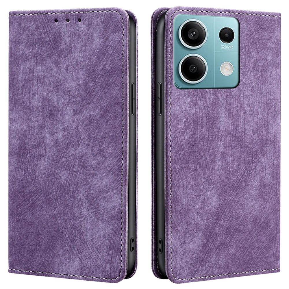 For Xiaomi Redmi Note 13 4G Phone Stand Case RFID Blocking Wallet PU Leather Phone Cover