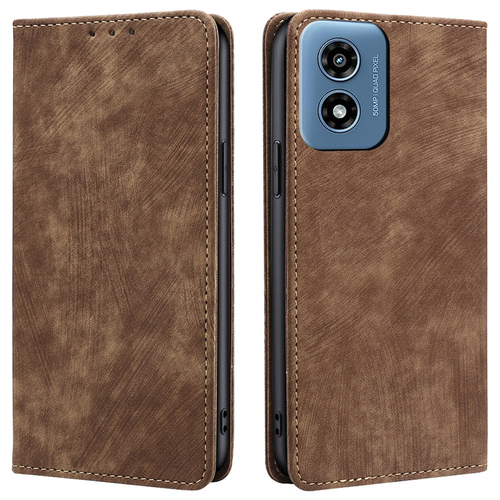 For Motorola Moto G Play (2024) 4G Case RFID Blocking Card Holder Folio Flip Phone Cover