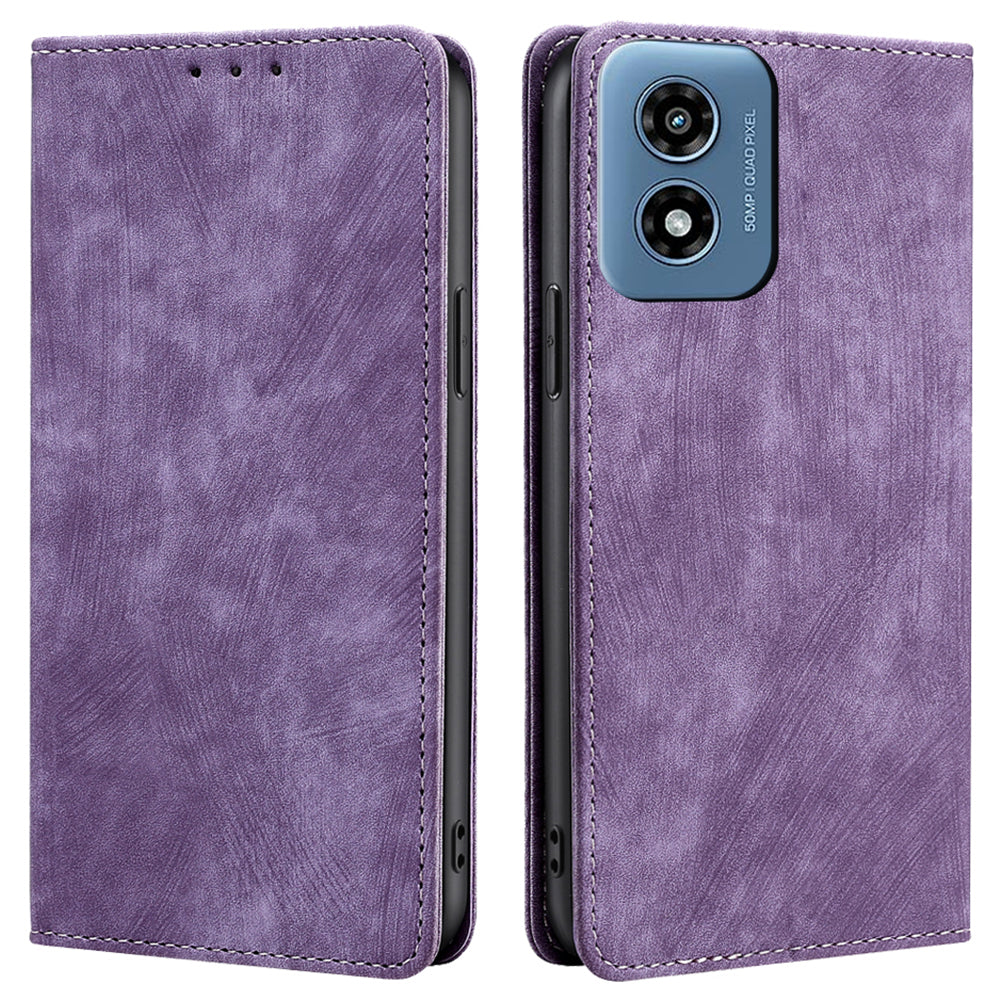 For Motorola Moto G Play (2024) 4G Case RFID Blocking Card Holder Folio Flip Phone Cover