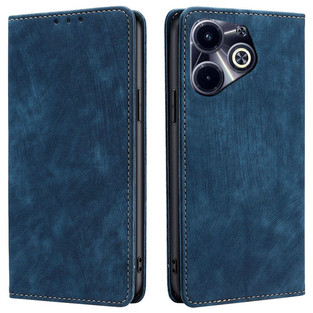 For Transsion Infinix Hot 40i Magnetic Case RFID Blocking Card Holder Phone Cover
