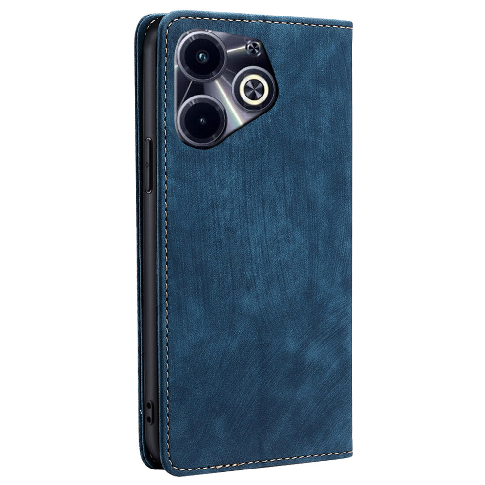 For Transsion Infinix Hot 40i Magnetic Case RFID Blocking Card Holder Phone Cover