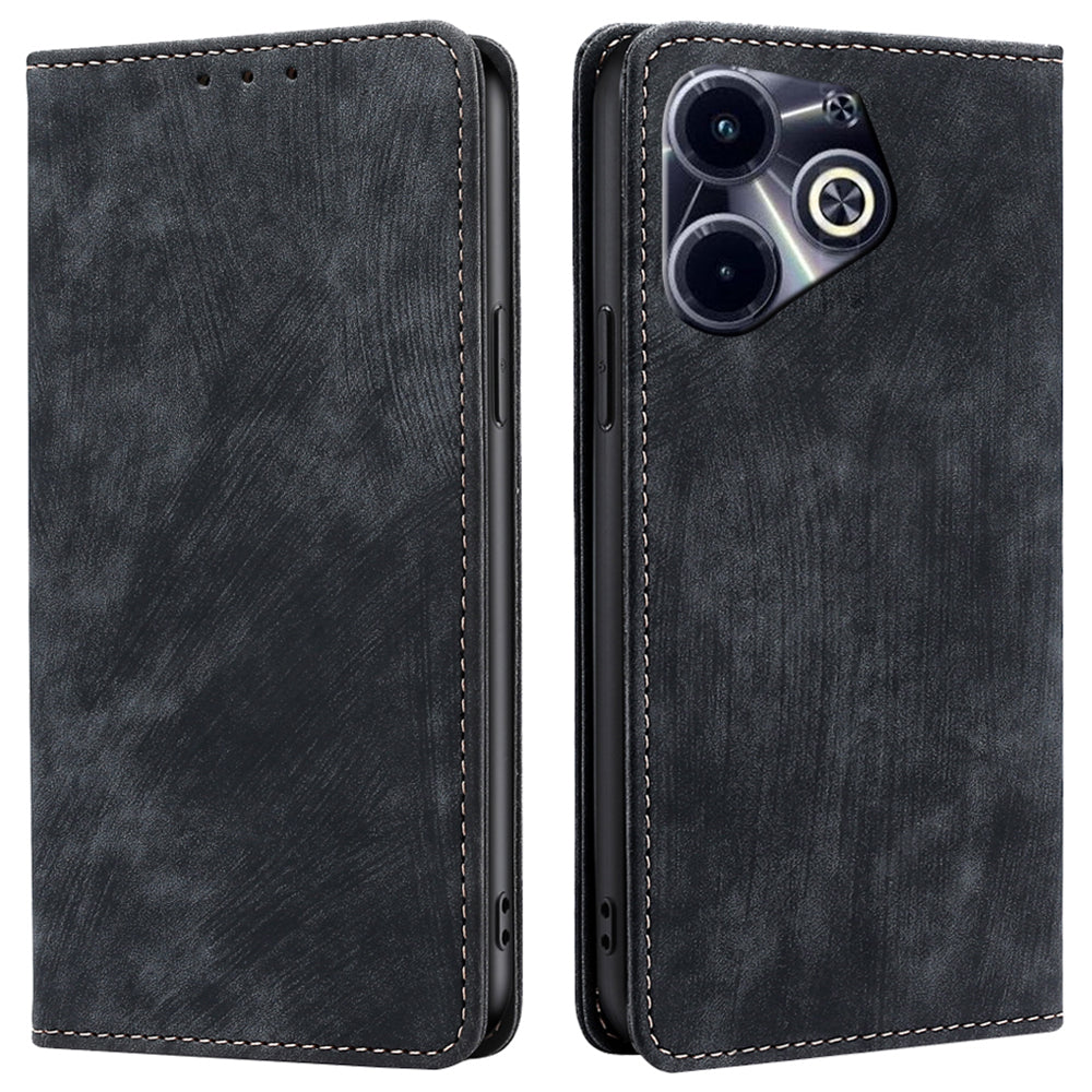 For Transsion Infinix Hot 40i Magnetic Case RFID Blocking Card Holder Phone Cover