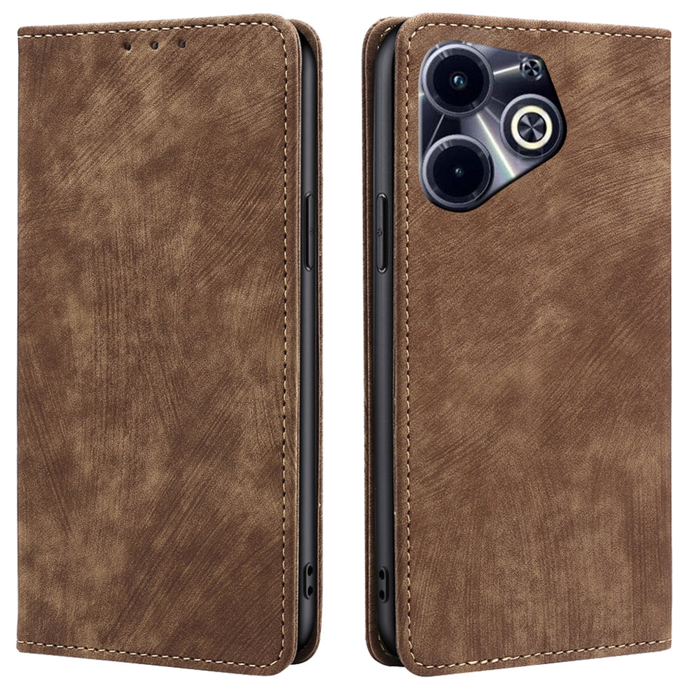 For Transsion Infinix Hot 40i Magnetic Case RFID Blocking Card Holder Phone Cover