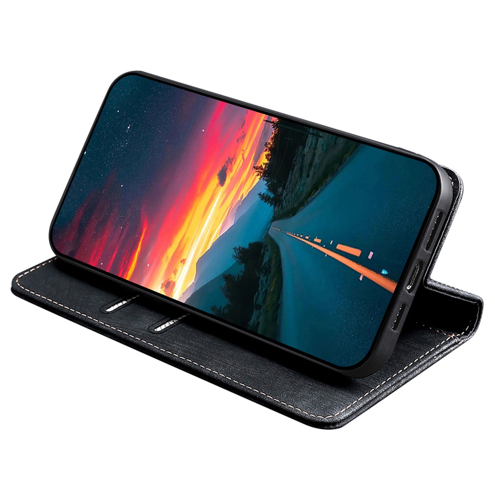 For Oppo Find X7 5G Case RFID Blocking PU Leather Flip Cell Phone Cover