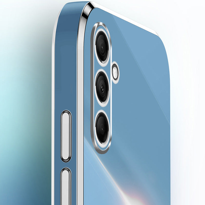 XINLI For Samsung Galaxy M15 5G / F15 5G Case Electroplating Soft TPU Kickstand Phone Cover