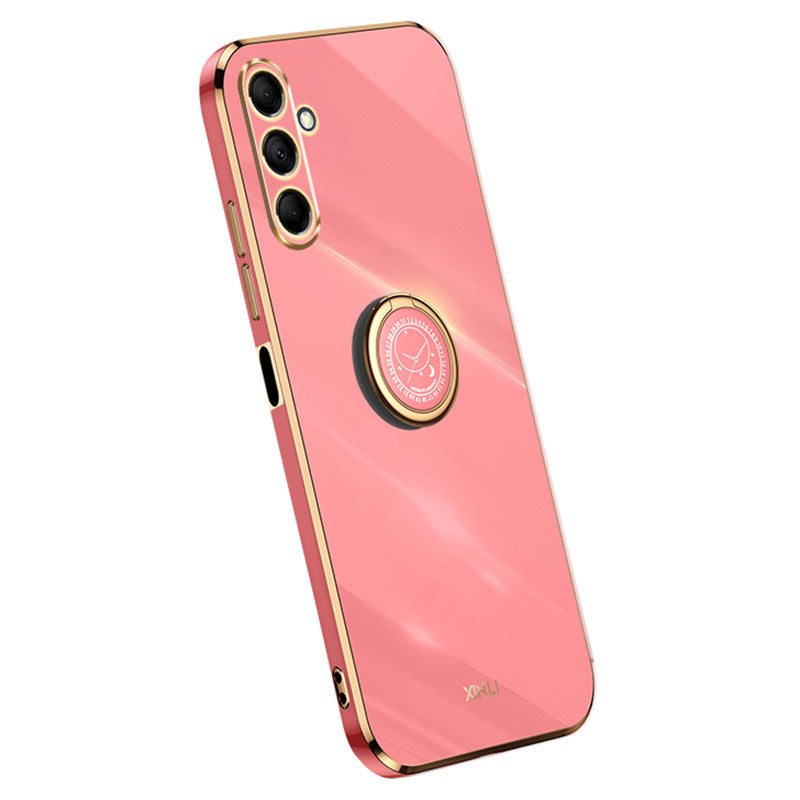 XINLI For Samsung Galaxy M15 5G / F15 5G Case Electroplating Soft TPU Kickstand Phone Cover