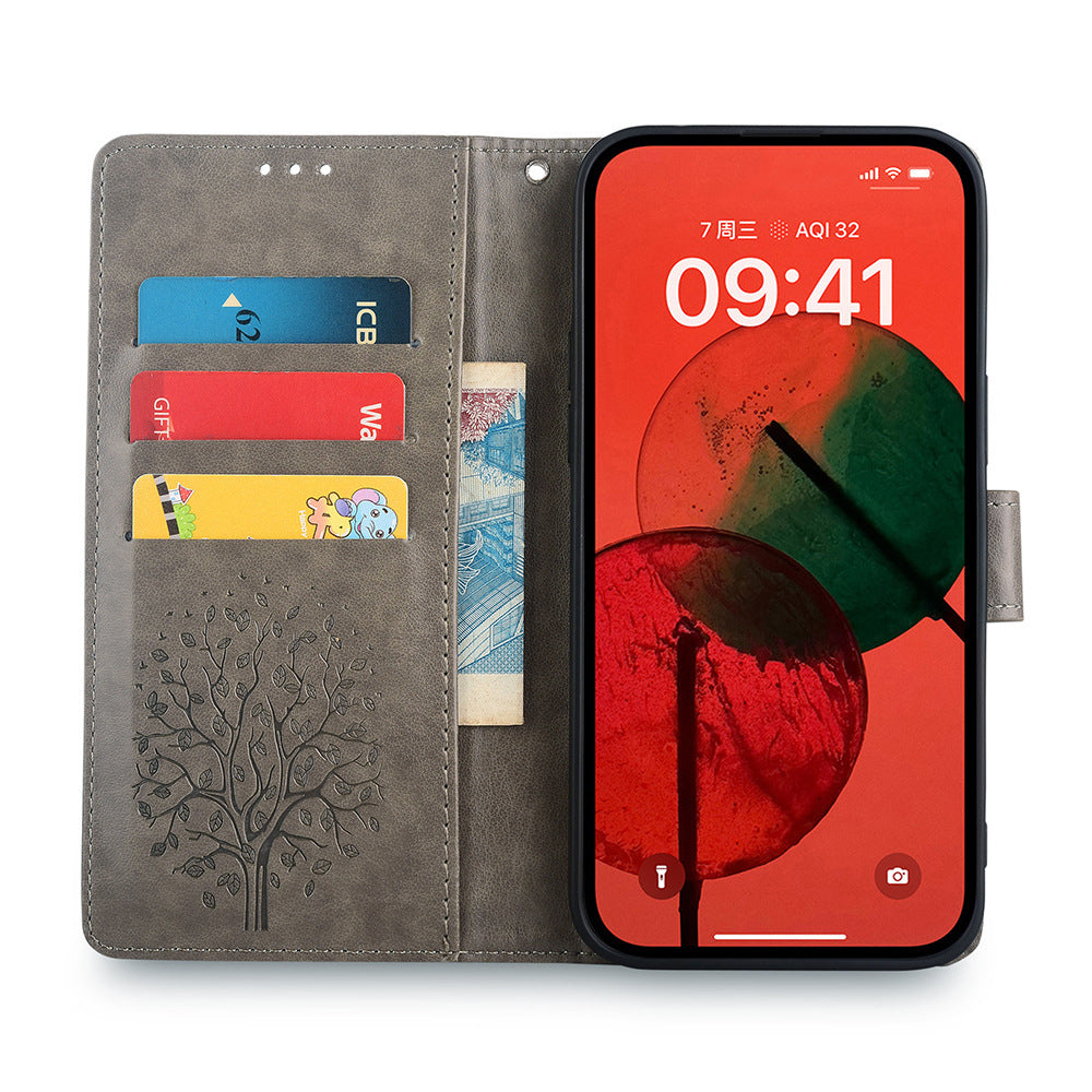 For Oppo Find X7 Ultra Leather Case with Strap Deer Tree Pattern Phone Wallet Cover
