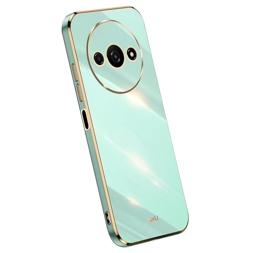 XINLI For Xiaomi Redmi A3 / Poco C61 4G TPU Case Precise Cut-outs Lens Protection Electroplating Phone Cover